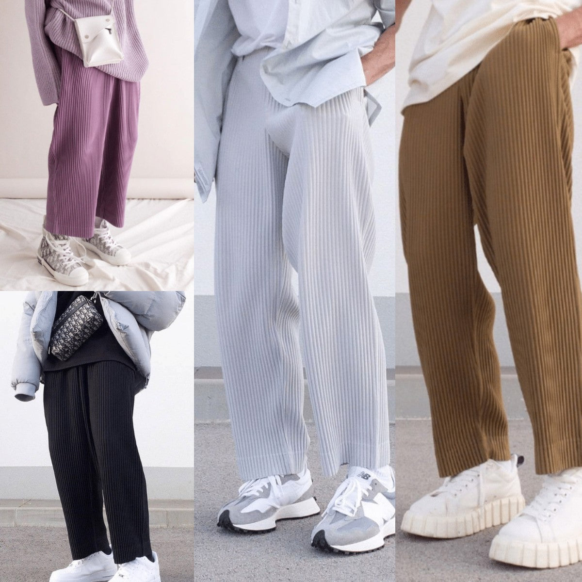 Herren Chino-Hose Plissiert Elastisch Modern - BerlinGlamour