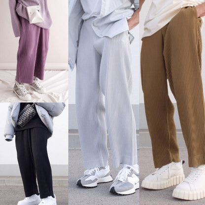 Herren Chino-Hose Plissiert Elastisch Modern - BerlinGlamour