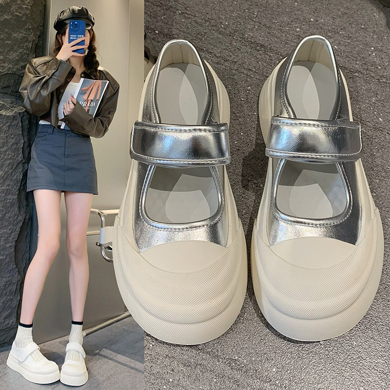 Damen Sneaker Komfortabel Slip-On Weite Passform Klettverschluss