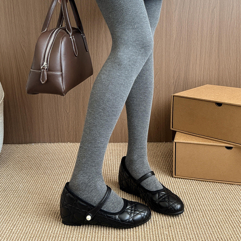 Damen Ballerinas Elegante RiemenSchuhe Mit Steppoptik