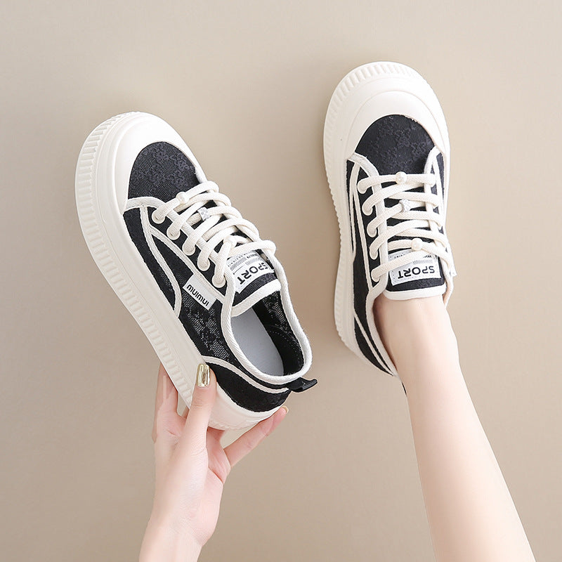 Damen Sneaker Komfortabel Dicksohlige Schuhe Frauen Schuhe Modisch