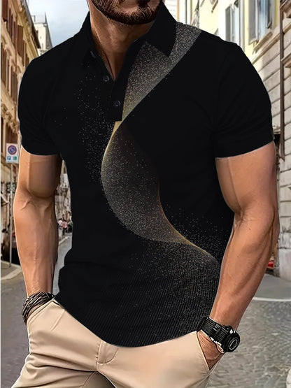 Herren Poloshirt Kurzarm Berlin Grafik Design Modern
