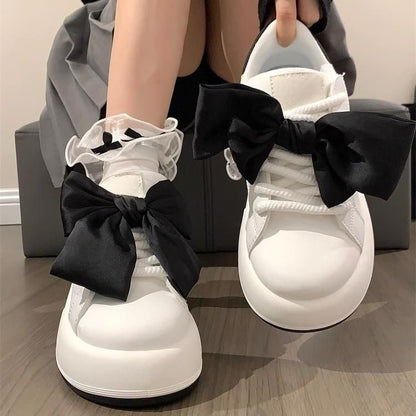 Damen Sneaker atmungsaktiv mit Schleifen Optik Frauen Sportschuhe