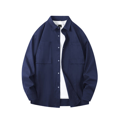 Herren Overshirt Lässig mit Brusttasche Casual
