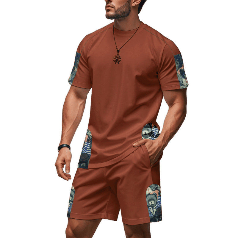 Herren Lounge Set Grafikdruck Modern Berlin Style