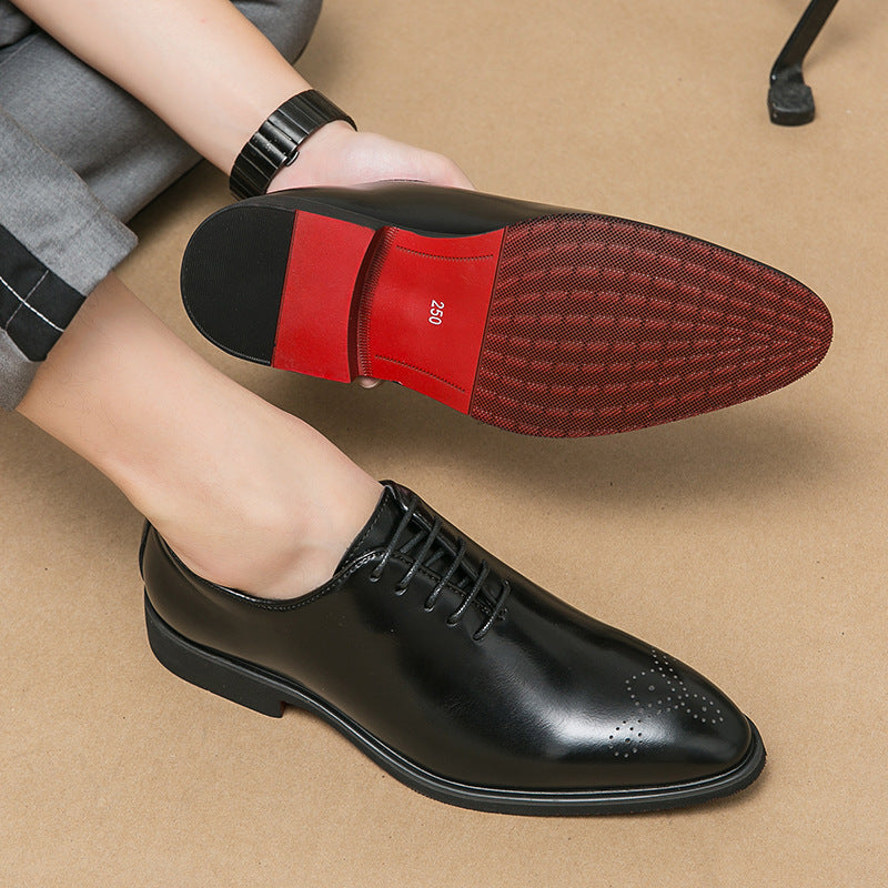 Herren Schnürschuhe Leder Elegant Modern Schwarze Schuhe