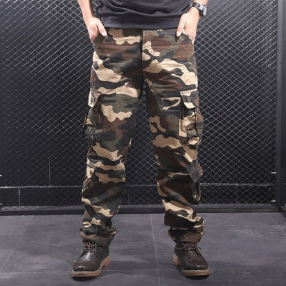Herren Camouflage-Hose Cargo-Style Vielfach-Taschen