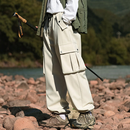 Herren Damen Cargo Hose Bequem Vieltaschig Lässig