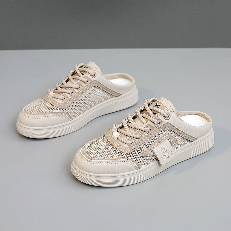 Damen Sneaker Leicht Atmungsaktiv Mesh Schwarz