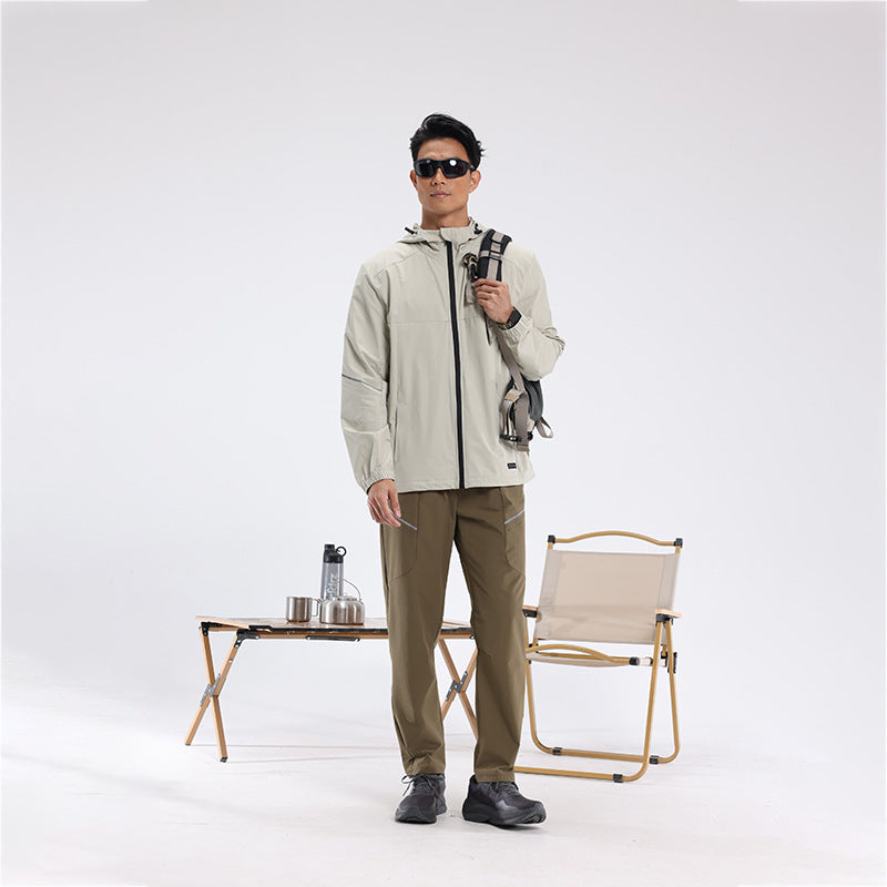 Herren Outdoor-Jacke Wasserdicht Mit Hose Funktionell