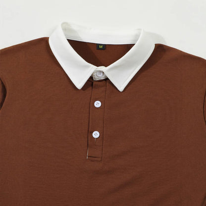 Herren Polohemd Langarm Modern Slim Fit Bequem