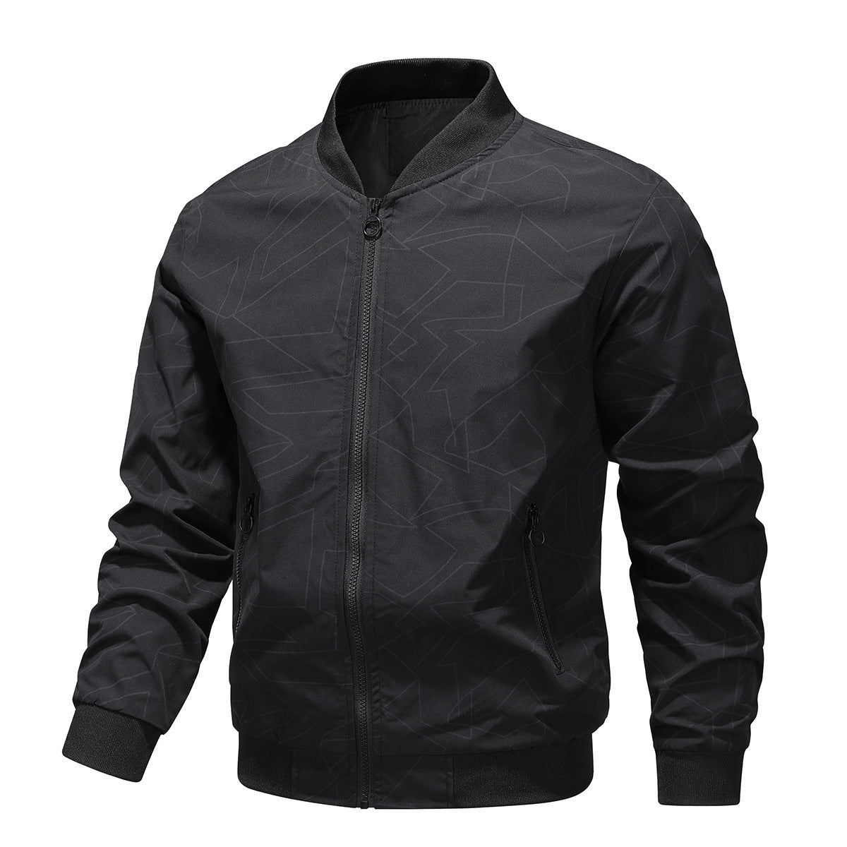Herren Bomberjacke Elegant Stylisch Mit Muster
