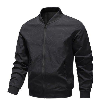 Herren Bomberjacke Elegant Stylisch Mit Muster