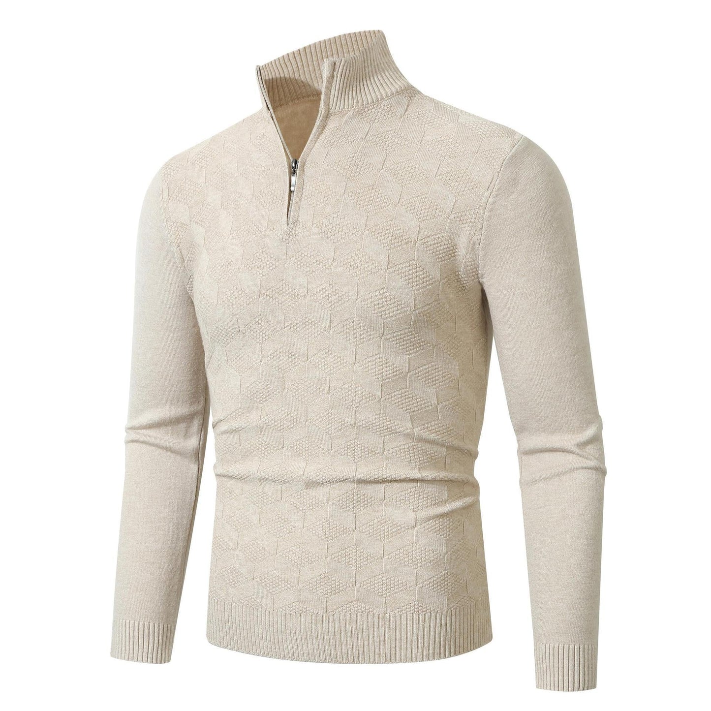 Herren Strickpullover Lässig Mit Reißverschluss
