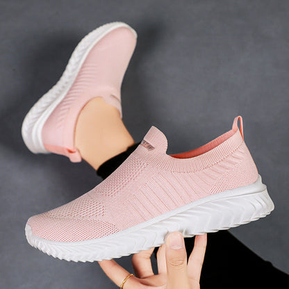 Damen Sneaker Leicht atmungsaktiv Freizeitschuhe Weiss Schwarz