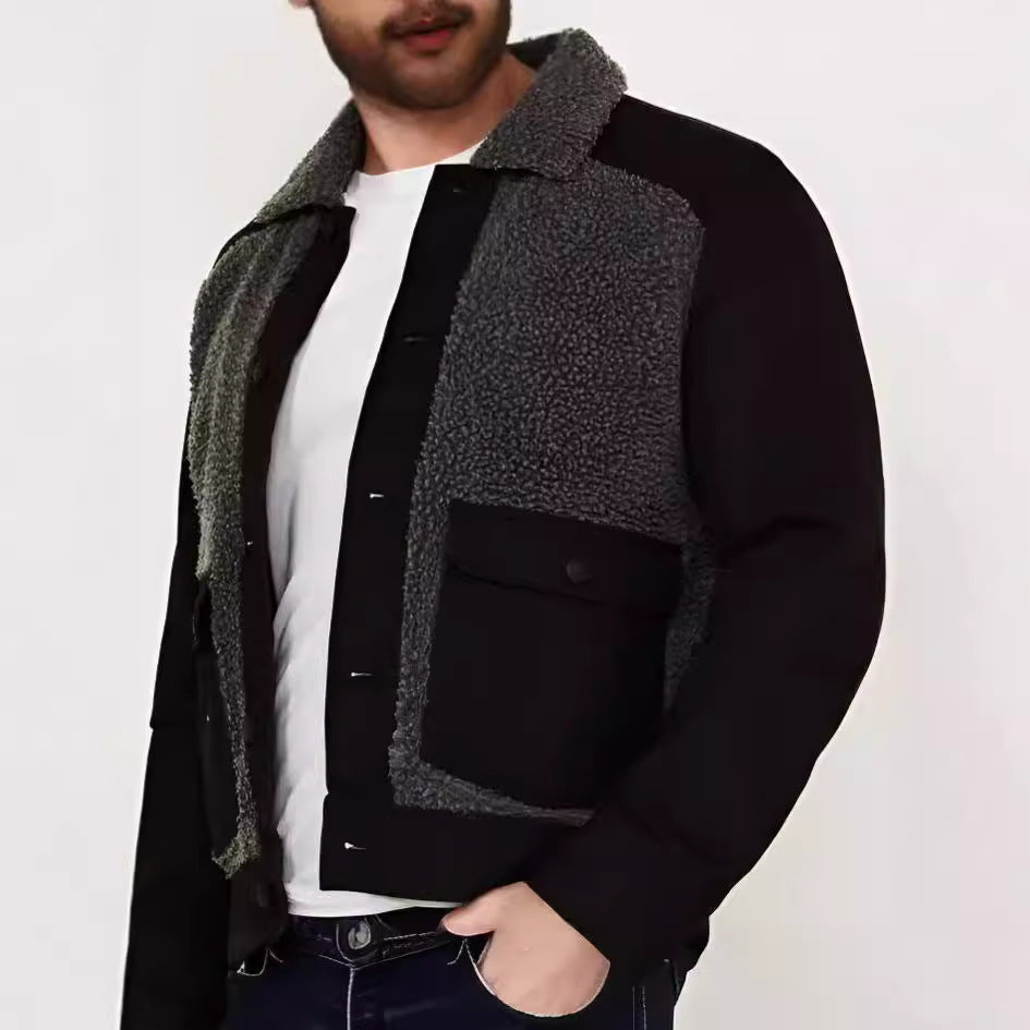 Herren Outdoor-Jacke Teddyfellkragen Warm Funktional