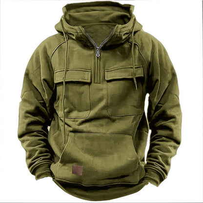 Herren Fleece Hoodie Großzügige Taschen Reißverschluss Warm
