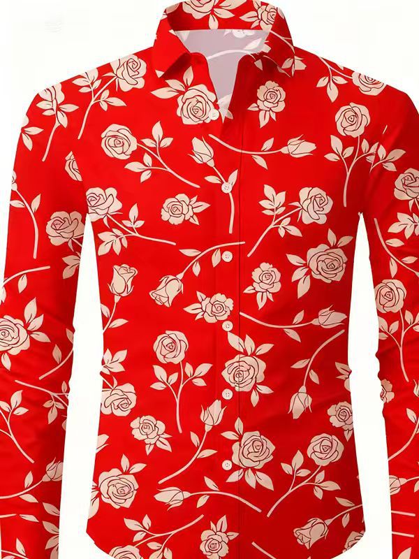 Herren Bluse Floral Modern Trendig