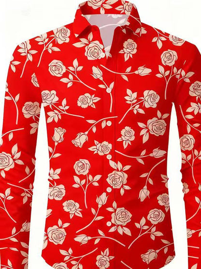 Herren Bluse Floral Modern Trendig