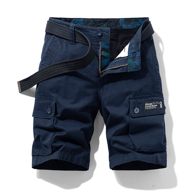 Herren Cargoshorts Bequem Vieltaschen Gürtelschlaufe