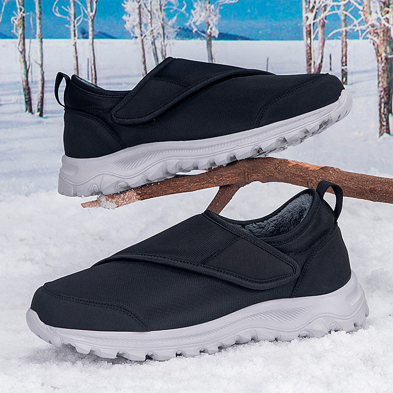 Damen Sneaker Warmfutter Schuhe Klettverschluss Winter