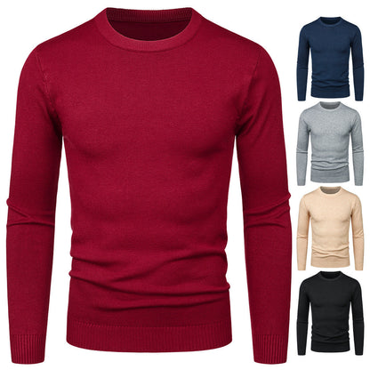 Herren Pullover Weich Rundhals Modern