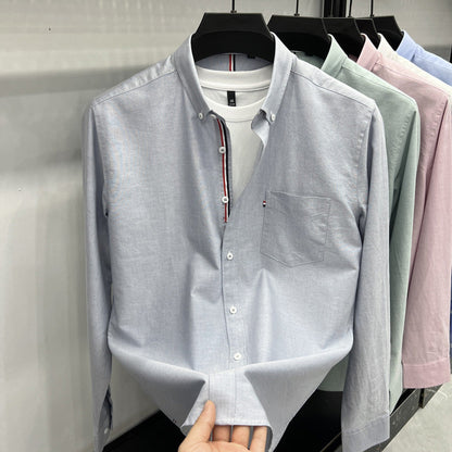 Herren Langarmhemd Modern Slim Fit Baumwolle Qualität