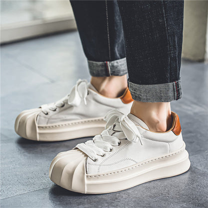 Damen Sneaker Luxus Leder Schnürschuhe Elegantes Design