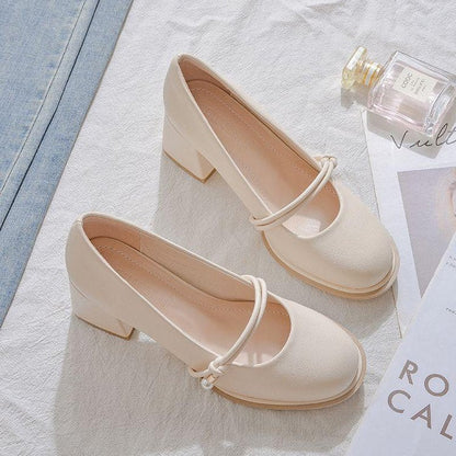Damen Pumps Hochzeitsschuhe Blockabsatz Elegante Schnalle
