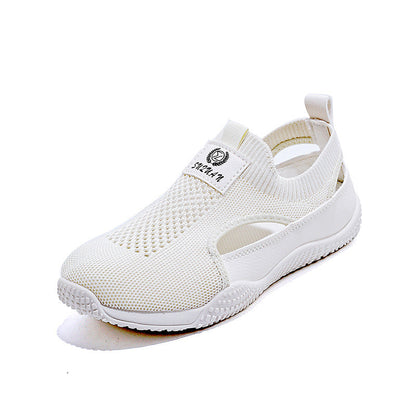 Damen Laufschuhe Atmungsaktiv mit elastischem Strickdesign und rutschfester Sohle
