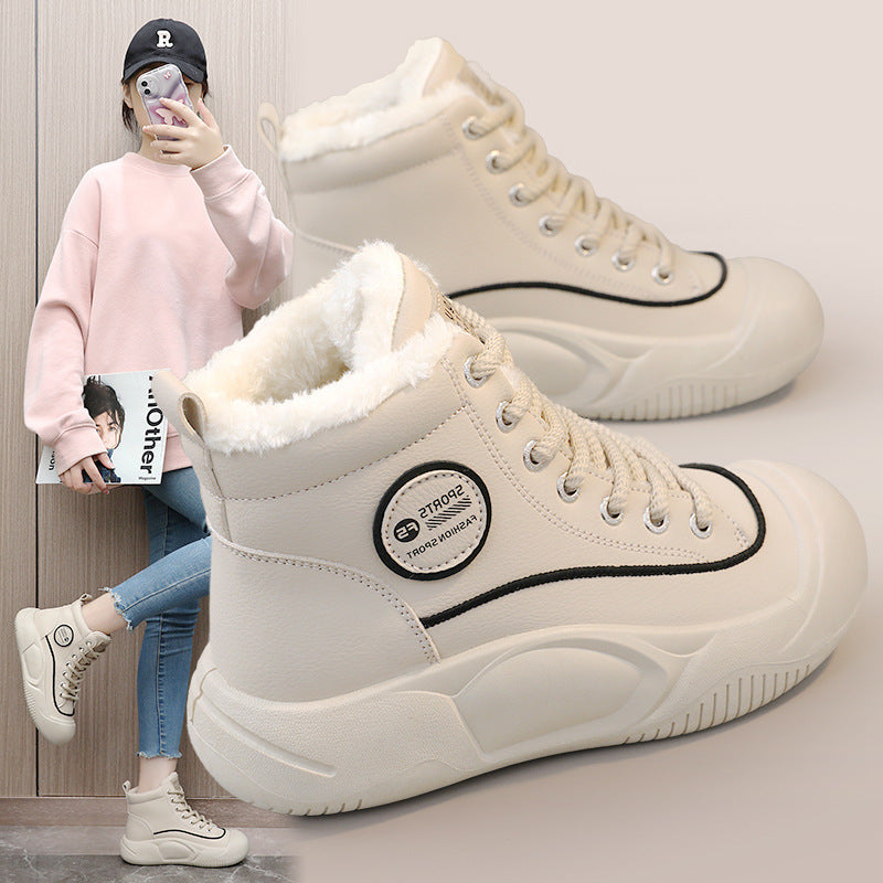 Damen Winter Sneaker Warm Isoliert Fleece Innenleben Sportlich - BerlinGlamour