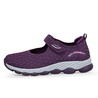 Damen Freizeitschuhe Bequem Slip-On Klettverschluss Schuhe