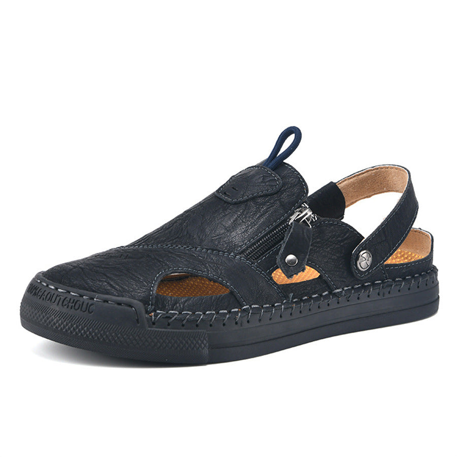 Damen Sandalen Bequem Reißverschluss Freizeitschuhe