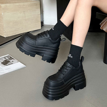 Damen Sneaker Hoch Keilabsatz Chunky Schuhe