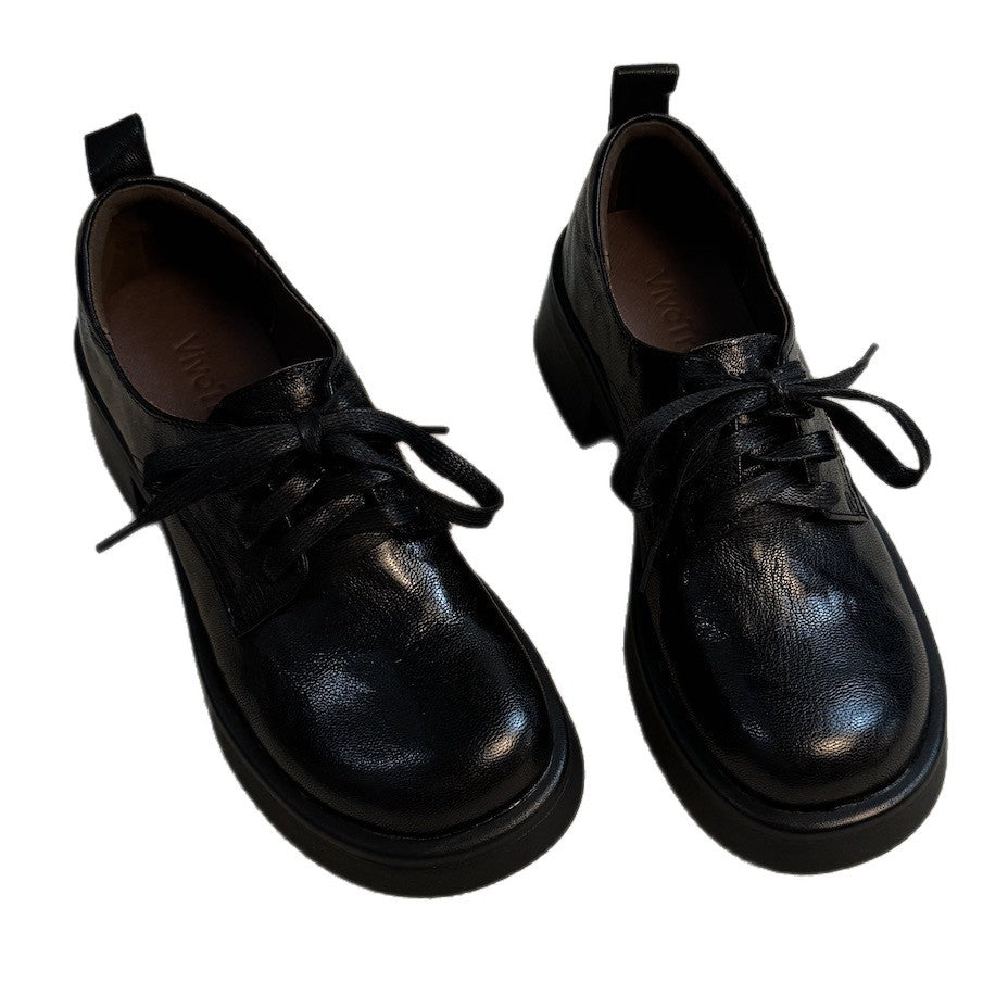 Damen Schnürschuhe Robust Plateau Elegantes Leder