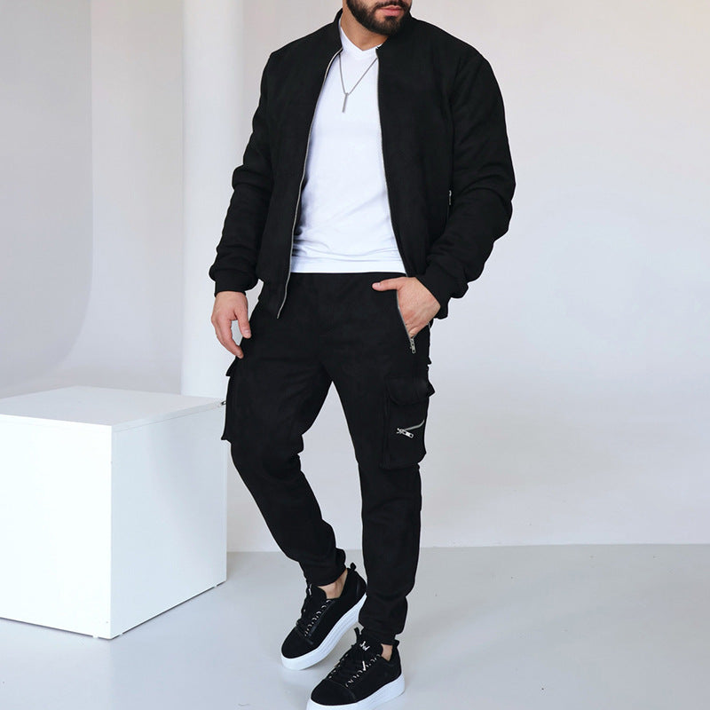 Herren Bomberjacke Sportlich Cargo Stil