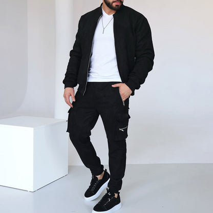 Herren Bomberjacke Sportlich Cargo Stil