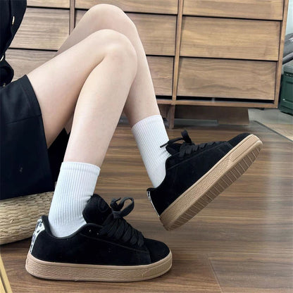 Damen Sneaker Weiches Nubukleder Rutschfest