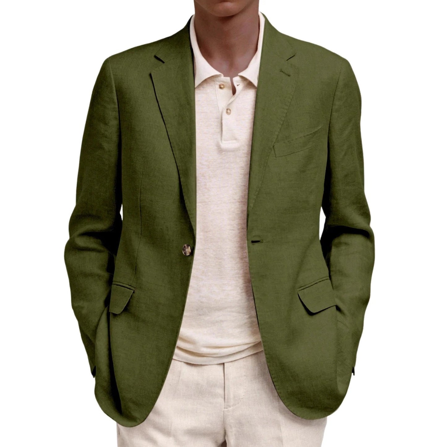 Herren Leinenjacke Elegant Sommer Modern