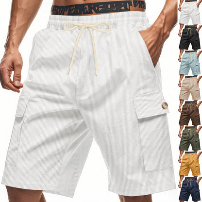 Herren Cargo Shorts Bequem Mit Kordelzug und Taschen - BerlinGlamour