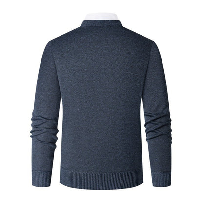 Herren Strickjacke V-Ausschnitt Klassisch Karomuster Modern