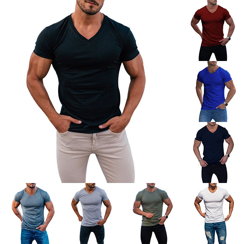 Herren T-Shirt V-Ausschnitt Weich Baumwolle Berlin Style - BerlinGlamour