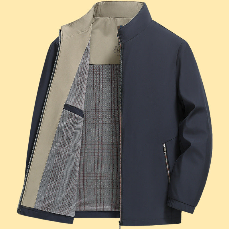 Herren Freizeitjacke Stehkragen Elegant Modern