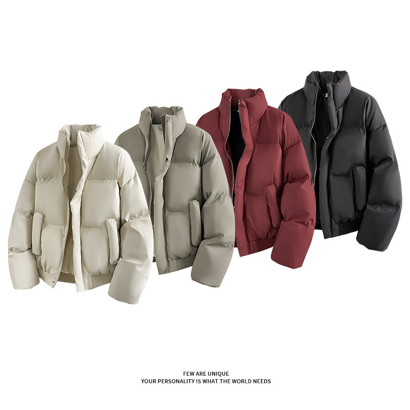 Herren Steppjacke Modern mit hohem Kragen und Taschen