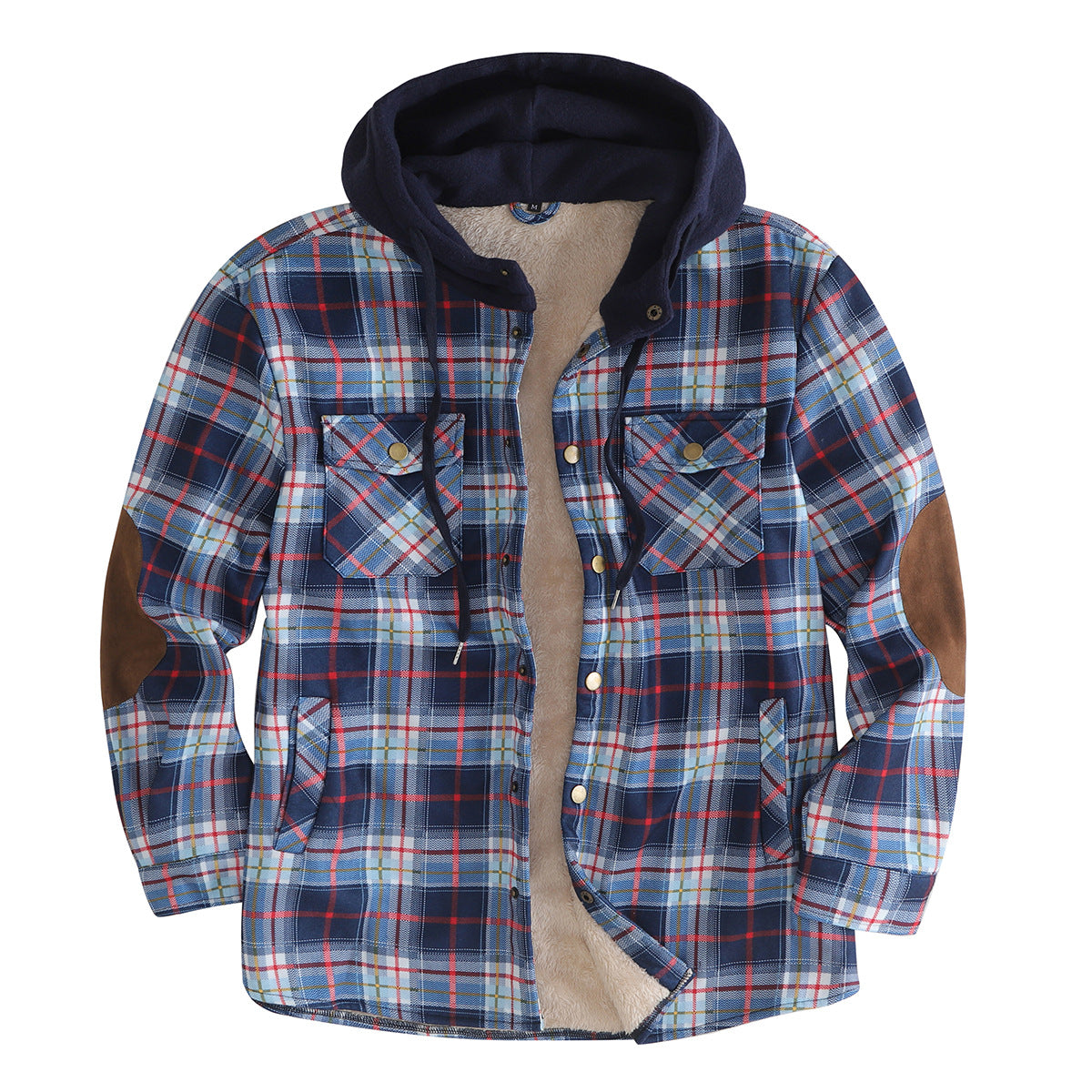 Herren Flanelljacke Wattierte Winterjacke Mit Abnehmbarem Kapuzenfutter - BerlinGlamour