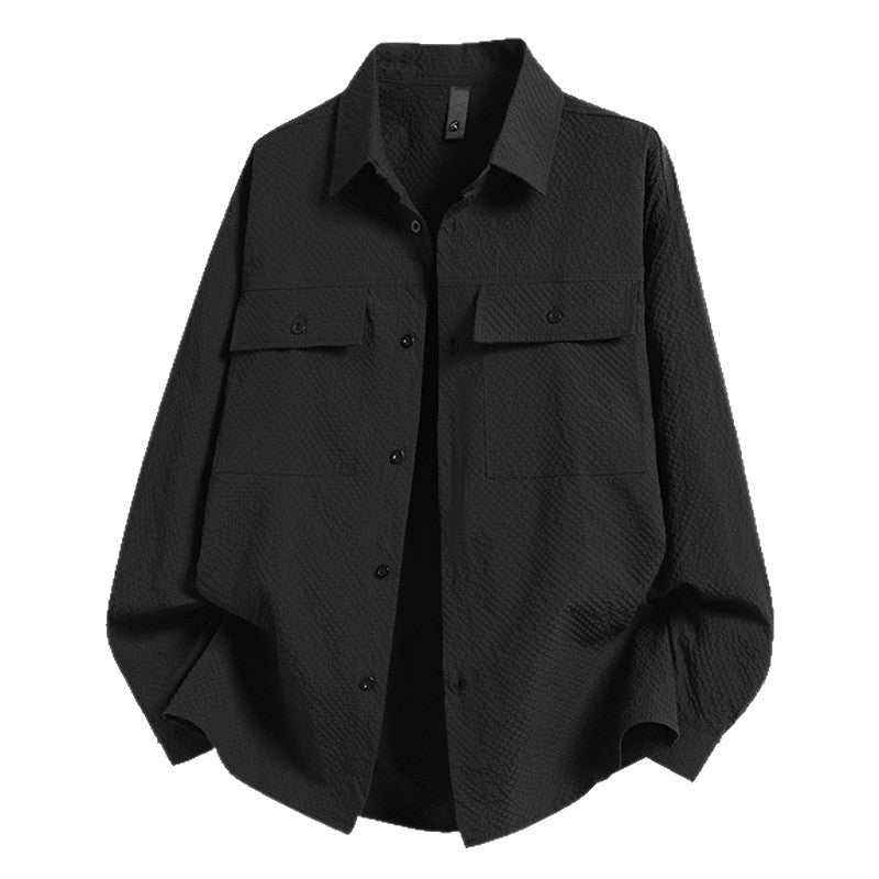 Herren Overshirt Lässig mit Taschen Modern
