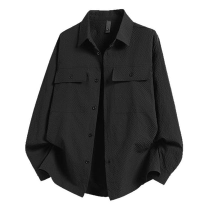 Herren Overshirt Lässig mit Taschen Modern