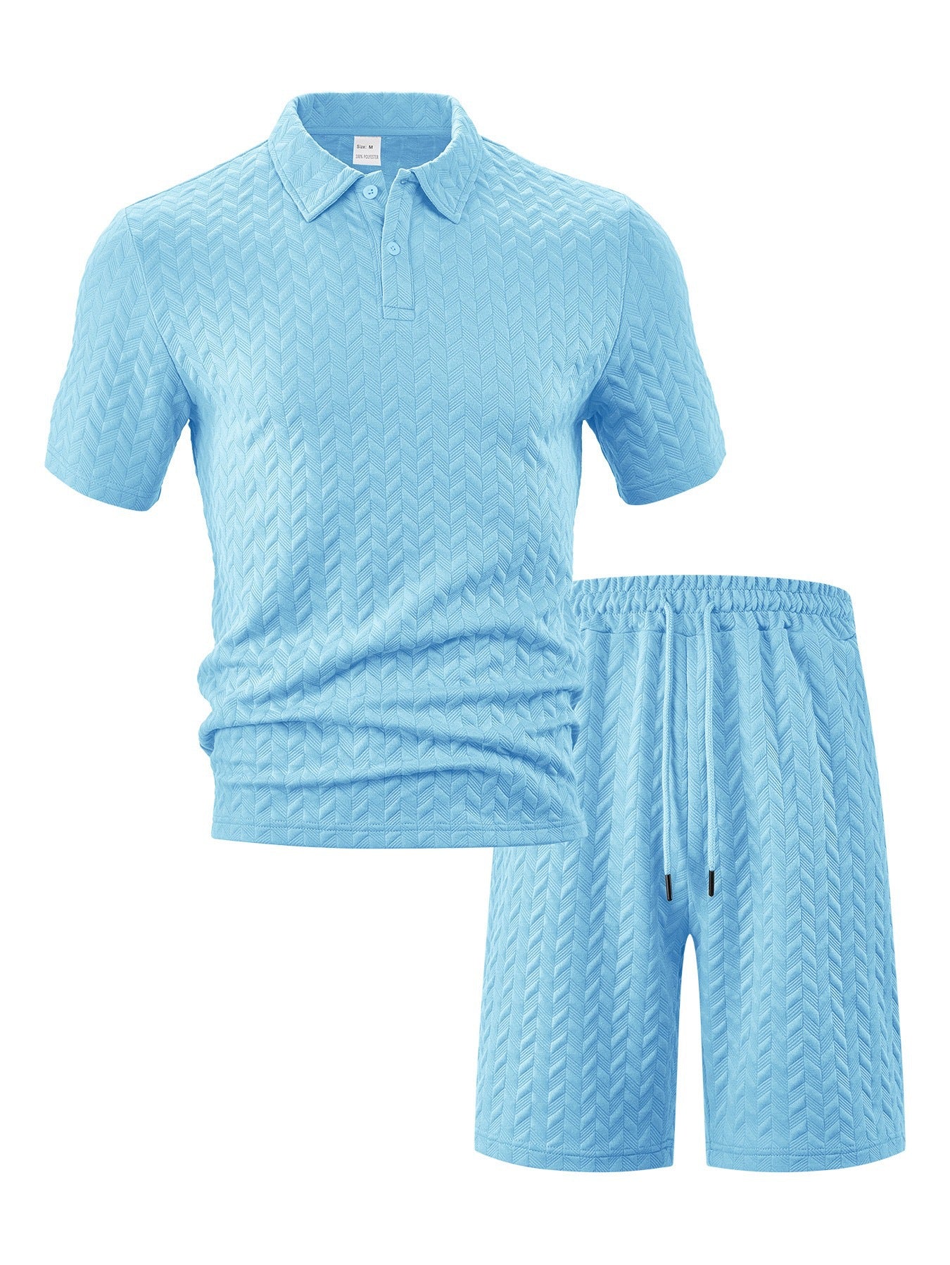 Herren Polo Shirt Set Kurze Hose Sportlich Sommer