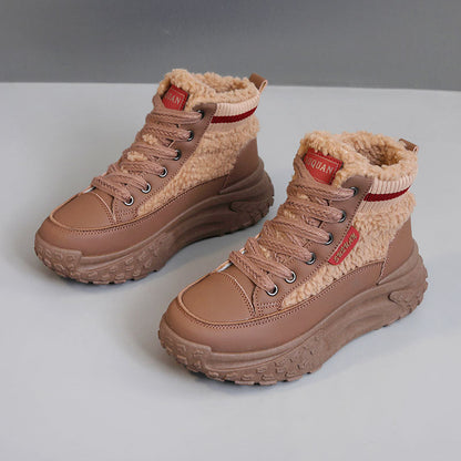 Damen Winter Sneaker Warm Weich Fleece Innenfutter