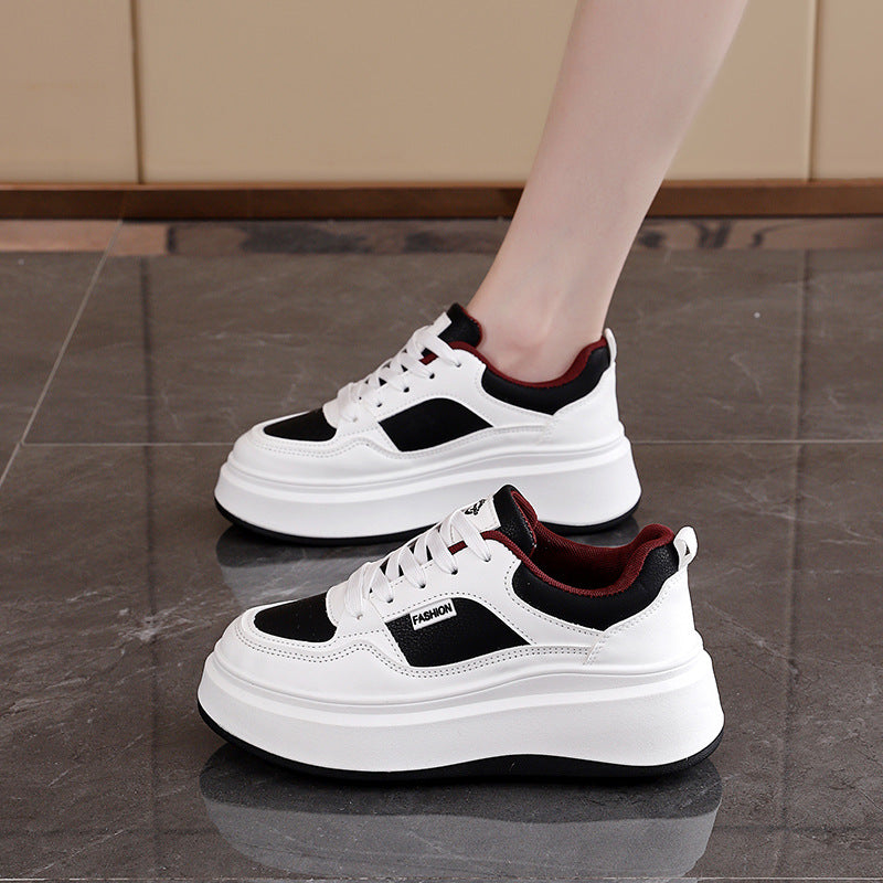 Damen Sneaker Hoch High Heel Chunky Laufsohlen